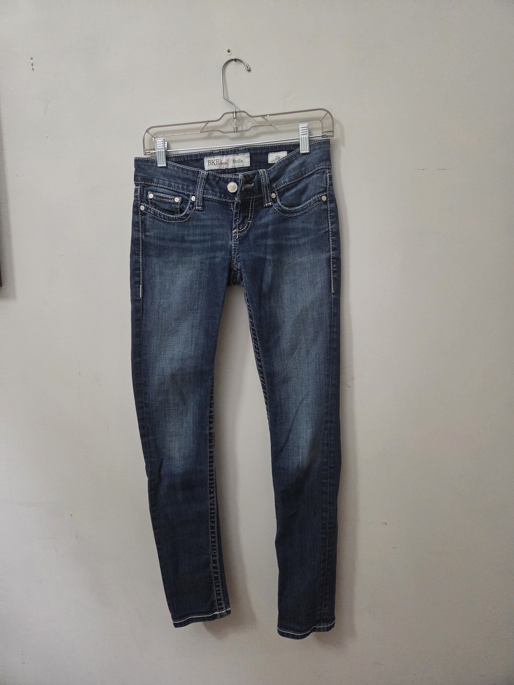 BKE  Stella Women's Skinny Jeans in Dark Blue Wash Sz 25